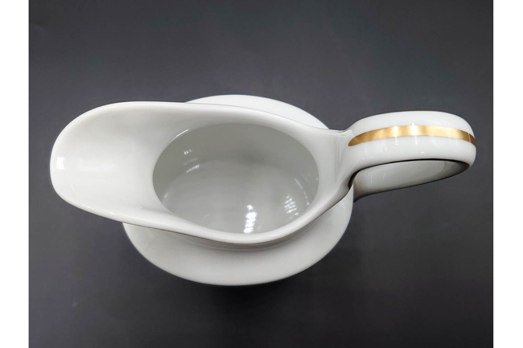 イタリア製　Richard Ginori(リチャードジノリ)　インペロジュリエッタ　ピンクリボンと花模様が優雅なティーポット・クリーマー・シュガーポット・トレーのセット　(R-085959)