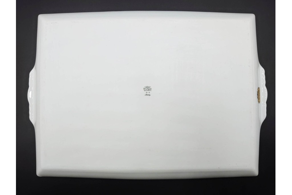 イタリア製　Richard Ginori(リチャードジノリ)　インペロジュリエッタ　ピンクリボンと花模様が優雅なティーポット・クリーマー・シュガーポット・トレーのセット　(R-085959)