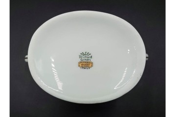 イタリア製　Richard Ginori(リチャードジノリ)　インペロジュリエッタ　ピンクリボンと花模様が優雅なティーポット・クリーマー・シュガーポット・トレーのセット　(R-085959)