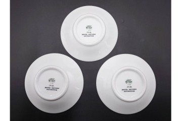 イタリア製　Richard Ginori(リチャードジノリ)　Paola Navone(パオラ・ナヴォーネ)　色彩豊かな筆致文様のトリオ4客セット　(R-085960)