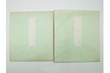 真作　中国　サイン付き　范有信(範有信)　色紙に描かれた水墨画の駱駝図2点セット　(R-085962)