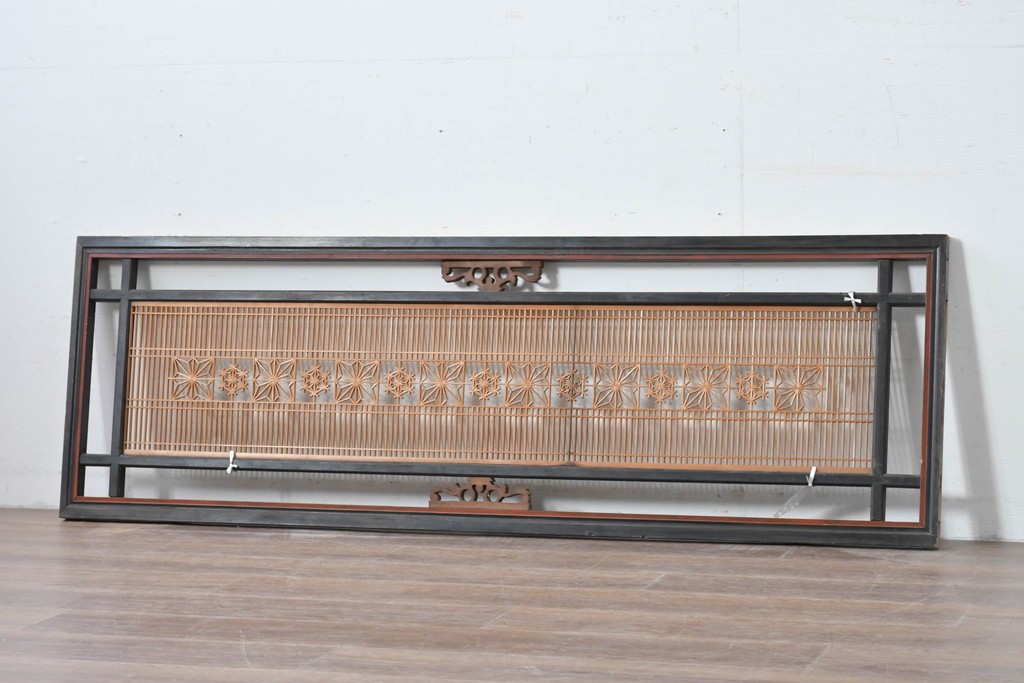 アンティーク建具　昭和初期　繊細な組子細工が目を引く欄間1枚　(R-085972)
