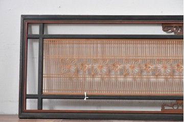 アンティーク建具　昭和初期　繊細な組子細工が目を引く欄間1枚　(R-085972)