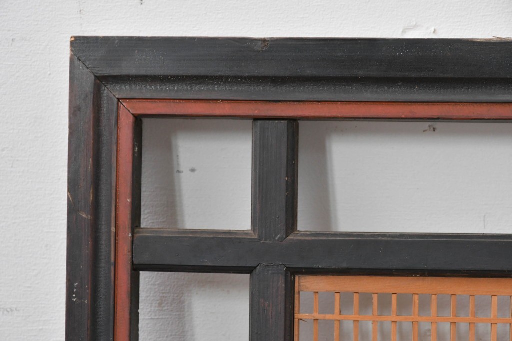 アンティーク建具　昭和初期　繊細な組子細工が目を引く欄間1枚　(R-085972)