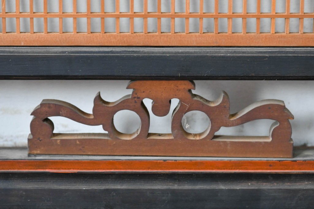 アンティーク建具　昭和初期　繊細な組子細工が目を引く欄間1枚　(R-085972)