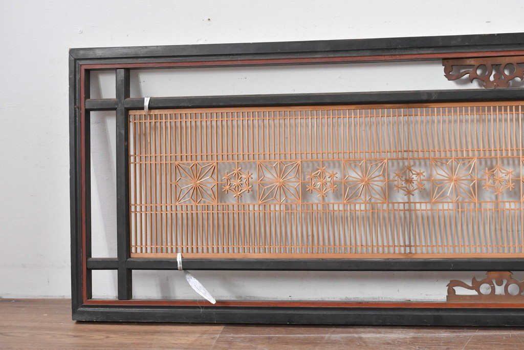 アンティーク建具　昭和初期　繊細な組子細工が目を引く欄間1枚　(R-085972)