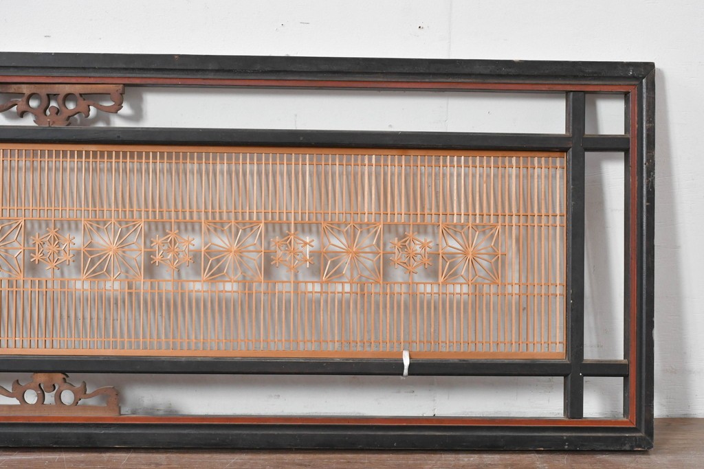 アンティーク建具　昭和初期　繊細な組子細工が目を引く欄間1枚　(R-085972)