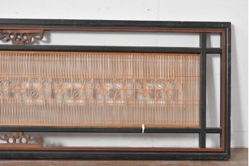 アンティーク建具　昭和初期　繊細な組子細工が目を引く欄間1枚　(R-085972)