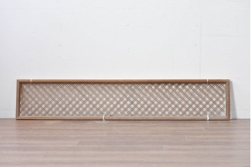 ヴィンテージ建具　昭和中期　連続する曲線模様の組子が美しい欄間1枚　(R-085973)