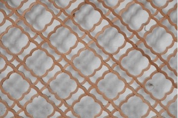 ヴィンテージ建具　昭和中期　連続する曲線模様の組子が美しい欄間1枚　(R-085973)