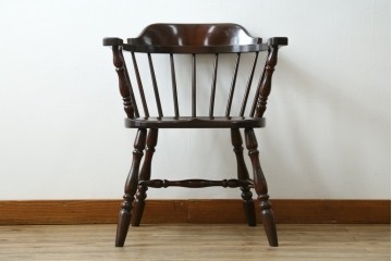中古　美品　松本民芸家具　#91型　重厚で品格ある佇まいのキャプテンチェア　定価約13万円　(R-085974)