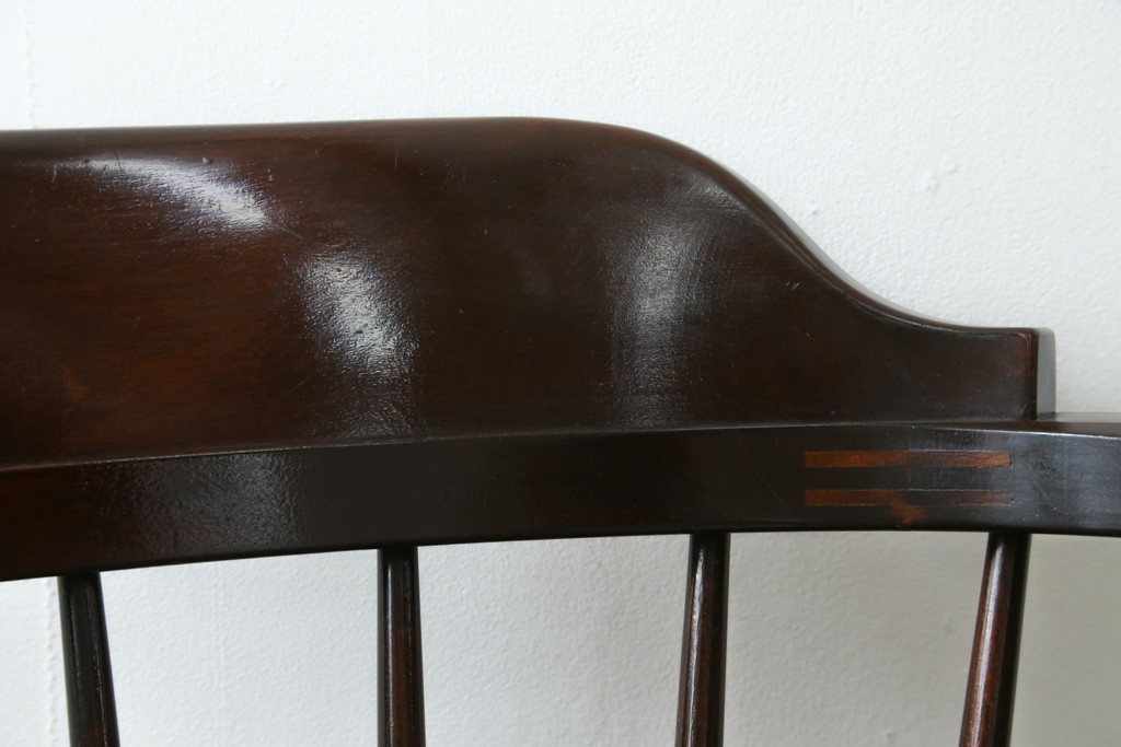 中古　美品　松本民芸家具　#91型　重厚で品格ある佇まいのキャプテンチェア　定価約13万円　(R-085974)
