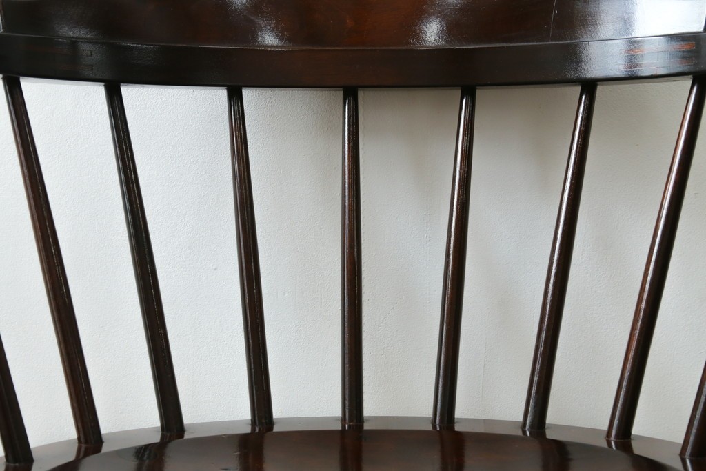 中古　美品　松本民芸家具　#91型　重厚で品格ある佇まいのキャプテンチェア　定価約13万円　(R-085974)