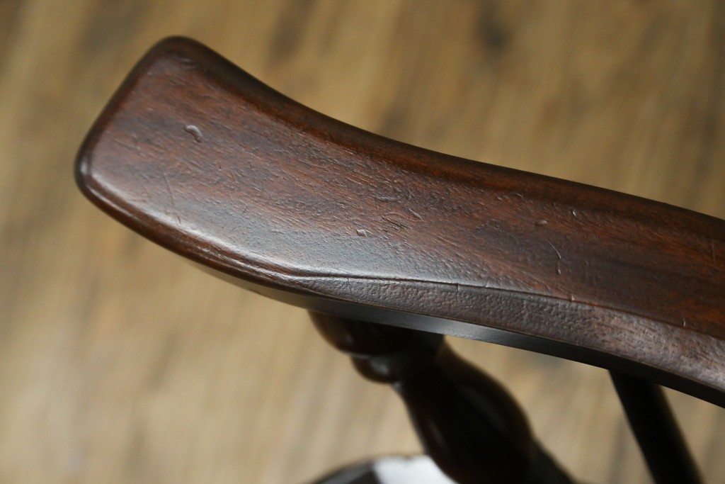 中古　美品　松本民芸家具　#91型　重厚で品格ある佇まいのキャプテンチェア　定価約13万円　(R-085974)
