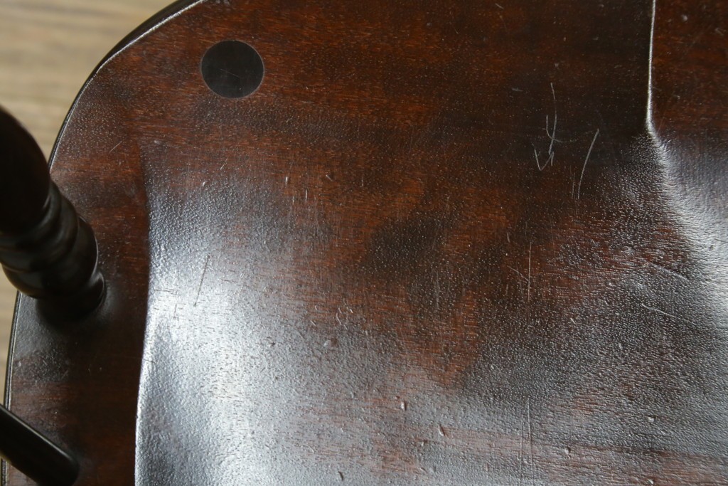 中古　美品　松本民芸家具　#91型　重厚で品格ある佇まいのキャプテンチェア　定価約13万円　(R-085974)