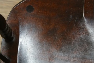 中古　美品　松本民芸家具　#91型　重厚で品格ある佇まいのキャプテンチェア　定価約13万円　(R-085974)