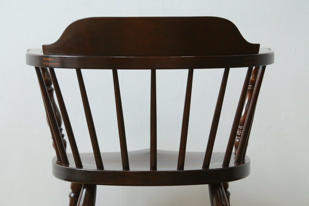 中古　美品　松本民芸家具　#91型　重厚で品格ある佇まいのキャプテンチェア　定価約13万円　(R-085974)