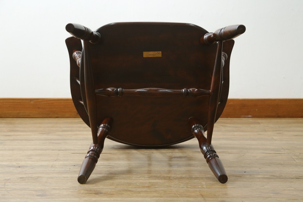 中古　美品　松本民芸家具　#91型　重厚で品格ある佇まいのキャプテンチェア　定価約13万円　(R-085974)
