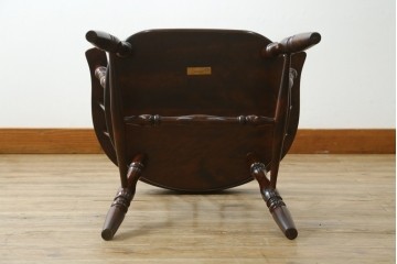 中古　美品　松本民芸家具　#91型　重厚で品格ある佇まいのキャプテンチェア　定価約13万円　(R-085974)