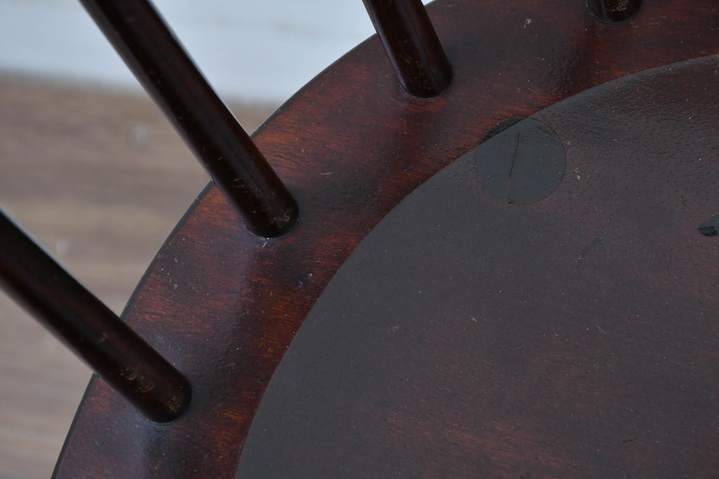 中古　美品　松本民芸家具　#91型　重厚で品格ある佇まいのキャプテンチェア　定価約13万円　(R-085974)