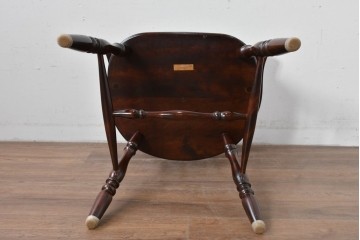 中古　美品　松本民芸家具　#91型　重厚で品格ある佇まいのキャプテンチェア　定価約13万円　(R-085974)