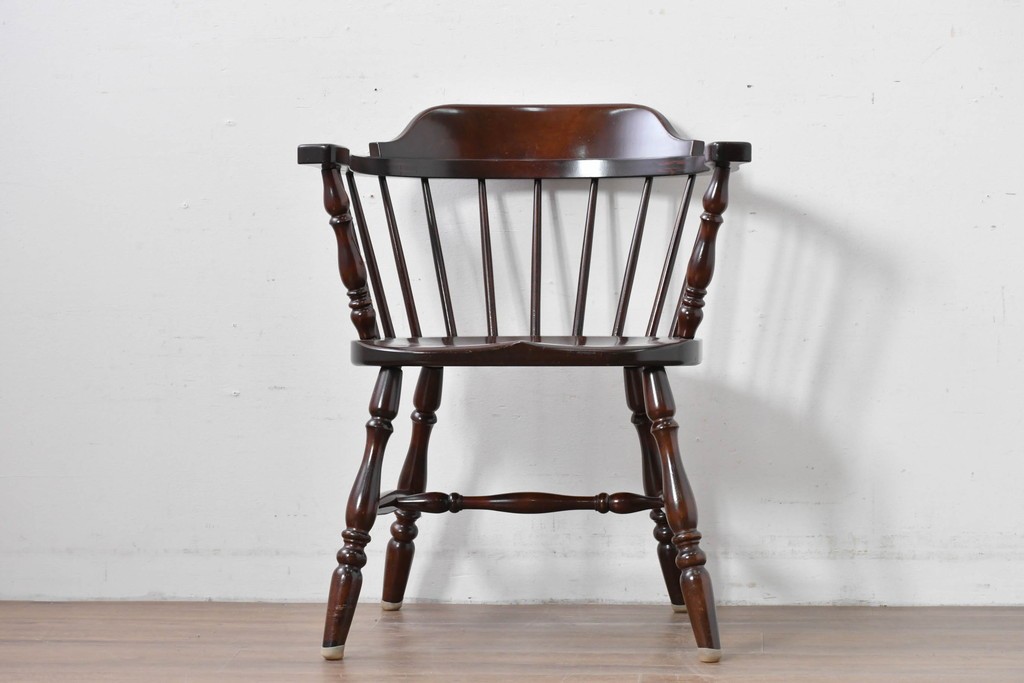 中古　美品　松本民芸家具　#91型　重厚で品格ある佇まいのキャプテンチェア　定価約13万円　(R-085974)