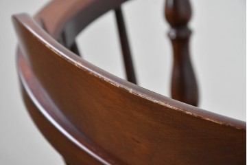 中古　美品　松本民芸家具　#91型　重厚で品格ある佇まいのキャプテンチェア　定価約13万円　(R-085974)