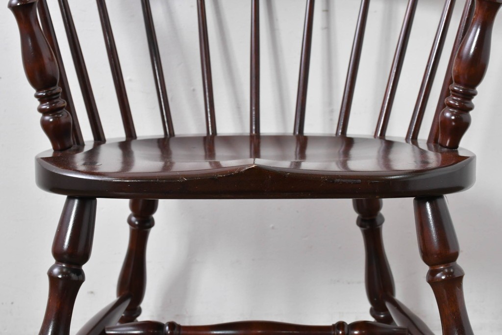 中古　美品　松本民芸家具　#91型　重厚で品格ある佇まいのキャプテンチェア　定価約13万円　(R-085974)