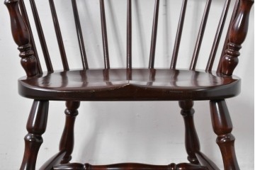 中古　美品　松本民芸家具　#91型　重厚で品格ある佇まいのキャプテンチェア　定価約13万円　(R-085974)