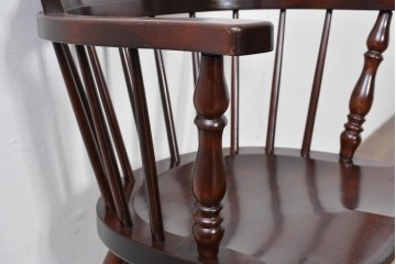 中古　美品　松本民芸家具　#91型　重厚で品格ある佇まいのキャプテンチェア　定価約13万円　(R-085974)