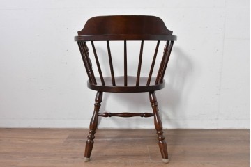 中古　美品　松本民芸家具　#91型　重厚で品格ある佇まいのキャプテンチェア　定価約13万円　(R-085974)