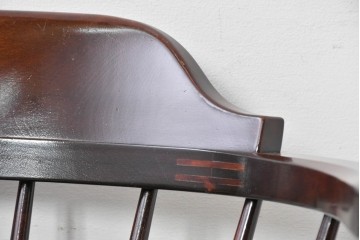 中古　美品　松本民芸家具　#91型　重厚で品格ある佇まいのキャプテンチェア　定価約13万円　(R-085974)