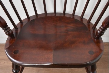 中古　美品　松本民芸家具　#91型　重厚で品格ある佇まいのキャプテンチェア　定価約13万円　(R-085974)