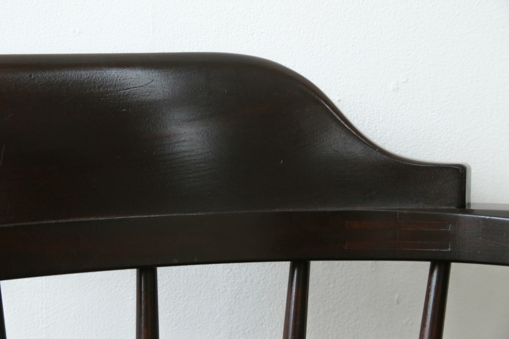 中古　美品　松本民芸家具　#91型　重厚で品格ある佇まいのキャプテンチェア　定価約13万円　(R-085975)