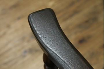 中古　美品　松本民芸家具　#91型　重厚で品格ある佇まいのキャプテンチェア　定価約13万円　(R-085975)