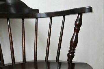中古　美品　松本民芸家具　#91型　重厚で品格ある佇まいのキャプテンチェア　定価約13万円　(R-085975)