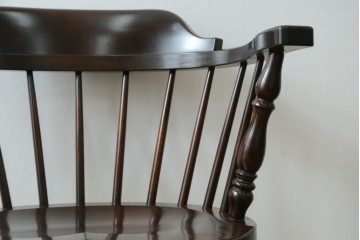 中古　美品　松本民芸家具　#91型　重厚で品格ある佇まいのキャプテンチェア　定価約13万円　(R-085975)