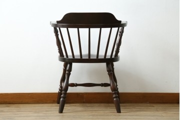 中古　美品　松本民芸家具　#91型　重厚で品格ある佇まいのキャプテンチェア　定価約13万円　(R-085975)
