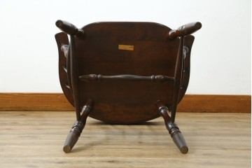 中古　美品　松本民芸家具　#91型　重厚で品格ある佇まいのキャプテンチェア　定価約13万円　(R-085975)