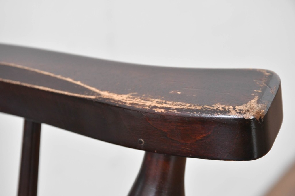 中古　美品　松本民芸家具　#91型　重厚で品格ある佇まいのキャプテンチェア　定価約13万円　(R-085975)