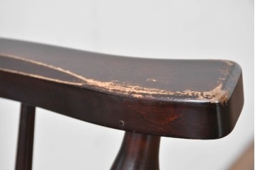 中古　美品　松本民芸家具　#91型　重厚で品格ある佇まいのキャプテンチェア　定価約13万円　(R-085975)