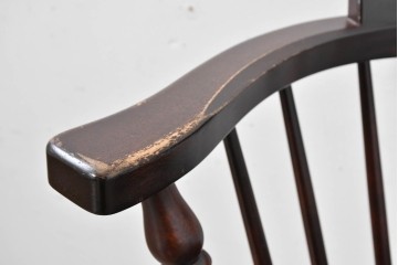 中古　美品　松本民芸家具　#91型　重厚で品格ある佇まいのキャプテンチェア　定価約13万円　(R-085975)