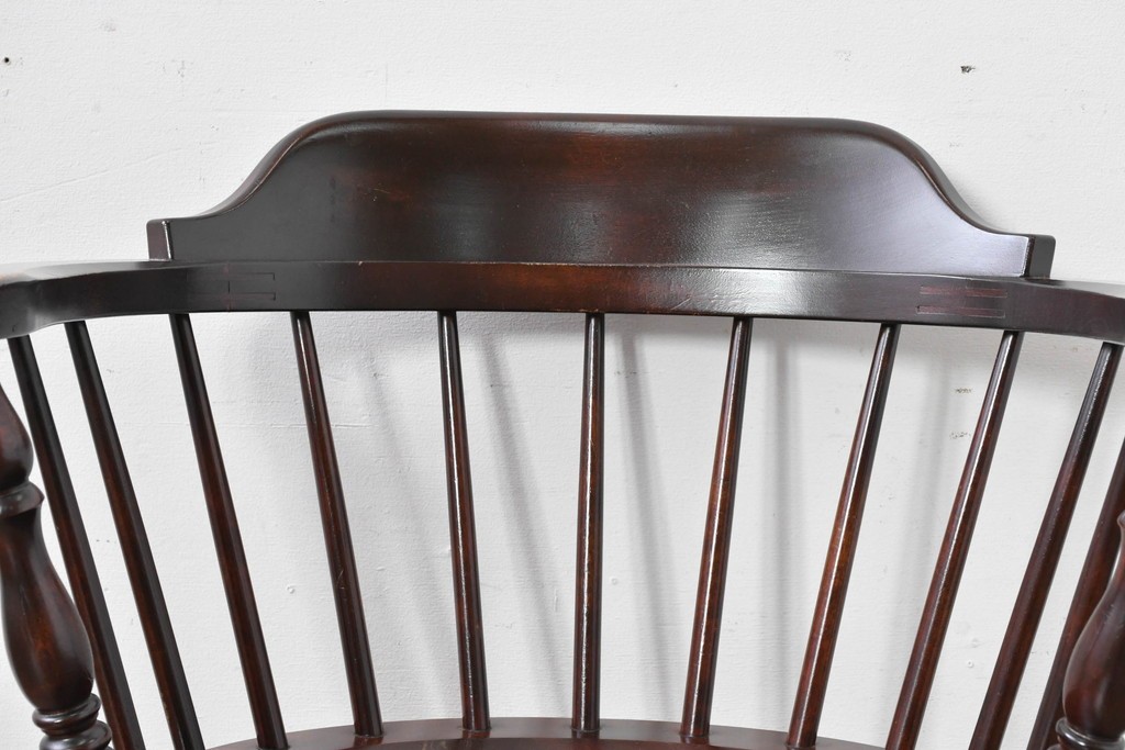 中古　美品　松本民芸家具　#91型　重厚で品格ある佇まいのキャプテンチェア　定価約13万円　(R-085975)