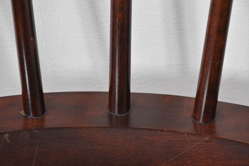 中古　美品　松本民芸家具　#91型　重厚で品格ある佇まいのキャプテンチェア　定価約13万円　(R-085975)