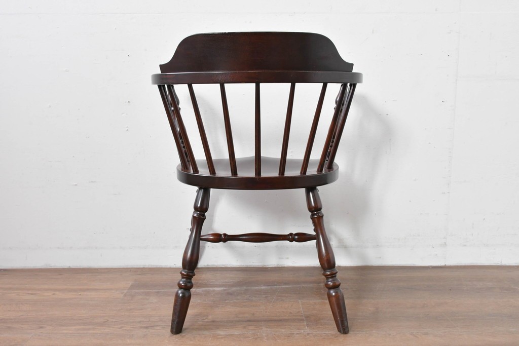 中古　美品　松本民芸家具　#91型　重厚で品格ある佇まいのキャプテンチェア　定価約13万円　(R-085975)