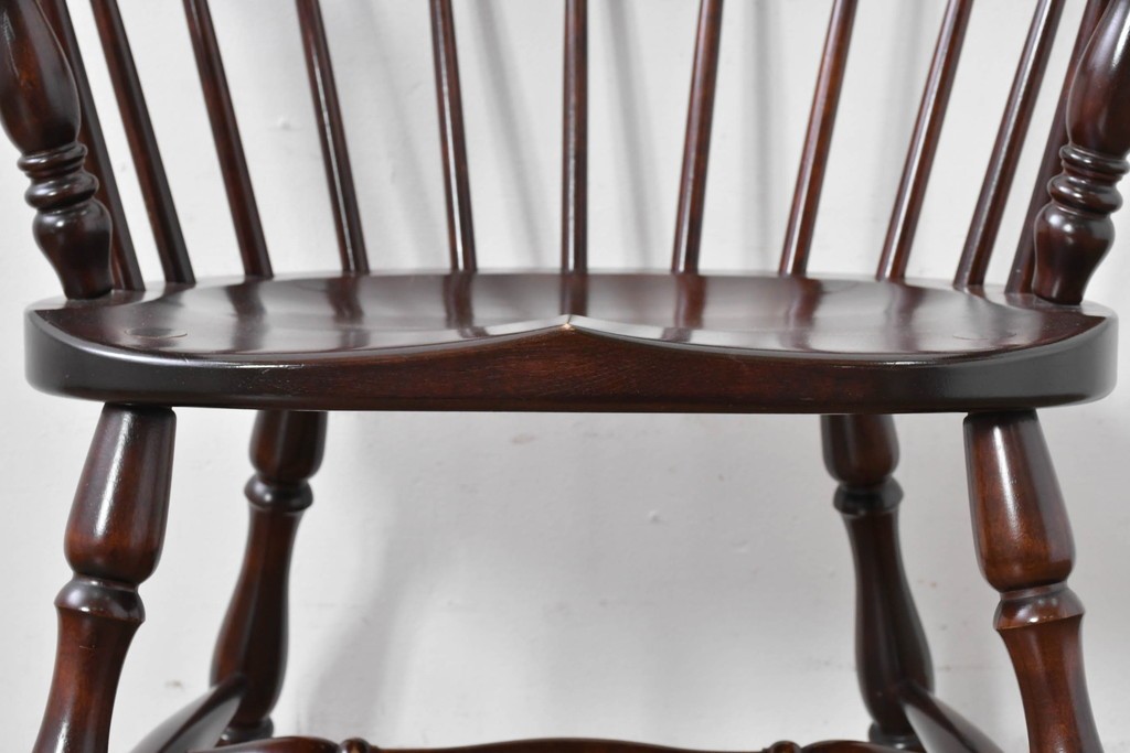 中古　美品　松本民芸家具　#91型　重厚で品格ある佇まいのキャプテンチェア　定価約13万円　(R-085975)