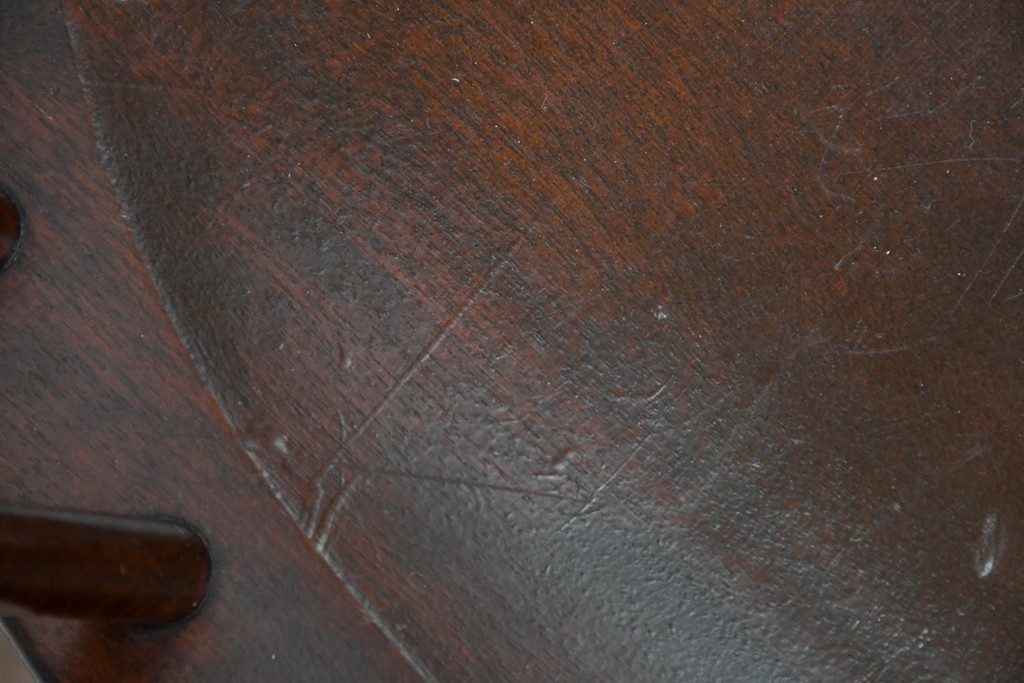 中古　美品　松本民芸家具　#91型　重厚で品格ある佇まいのキャプテンチェア　定価約13万円　(R-085975)