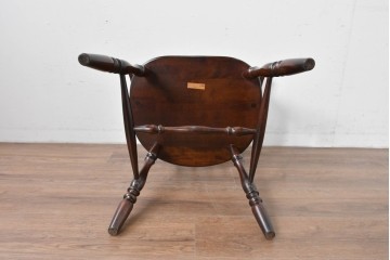 中古　美品　松本民芸家具　#91型　重厚で品格ある佇まいのキャプテンチェア　定価約13万円　(R-085975)