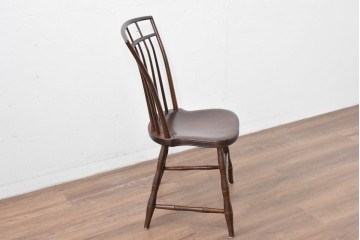 中古　松本民芸家具　鳥かごのような背姿が印象的なバードケージチェア　定価約13万円　(R-085976)