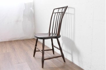 中古　松本民芸家具　鳥かごのような背姿が印象的なバードケージチェア　定価約13万円　(R-085976)